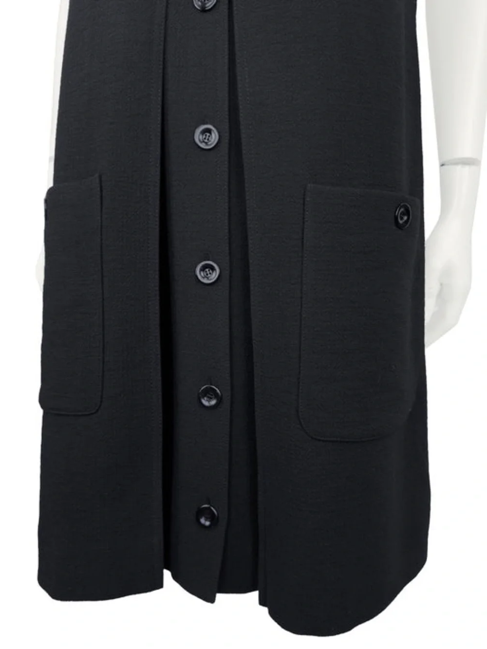 Chloé Black Wool Button Front Pinafore Runway Collection Jumper - Picture 2 of 11
